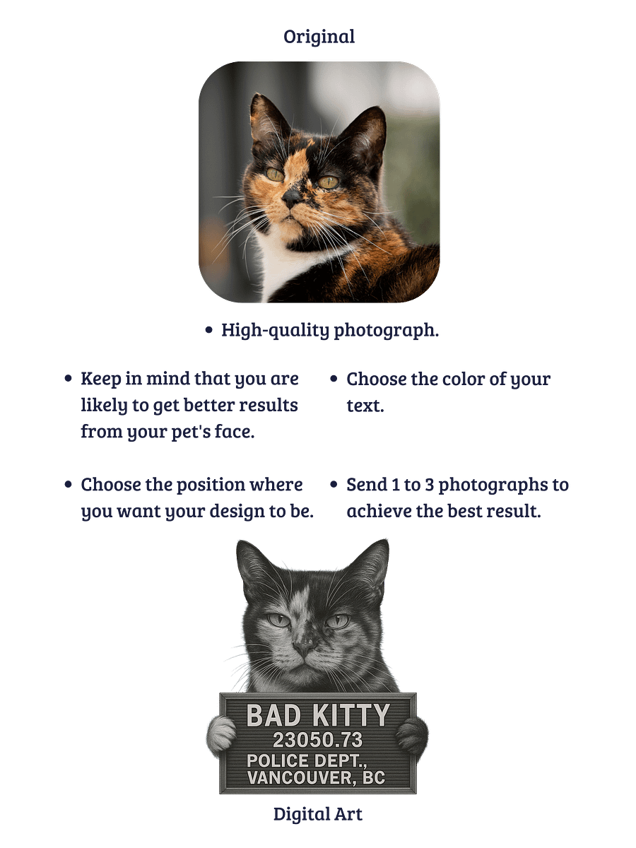 "BAD KITTY" / T-SHIRT WITH PERSONALIZED NAME product image (5)