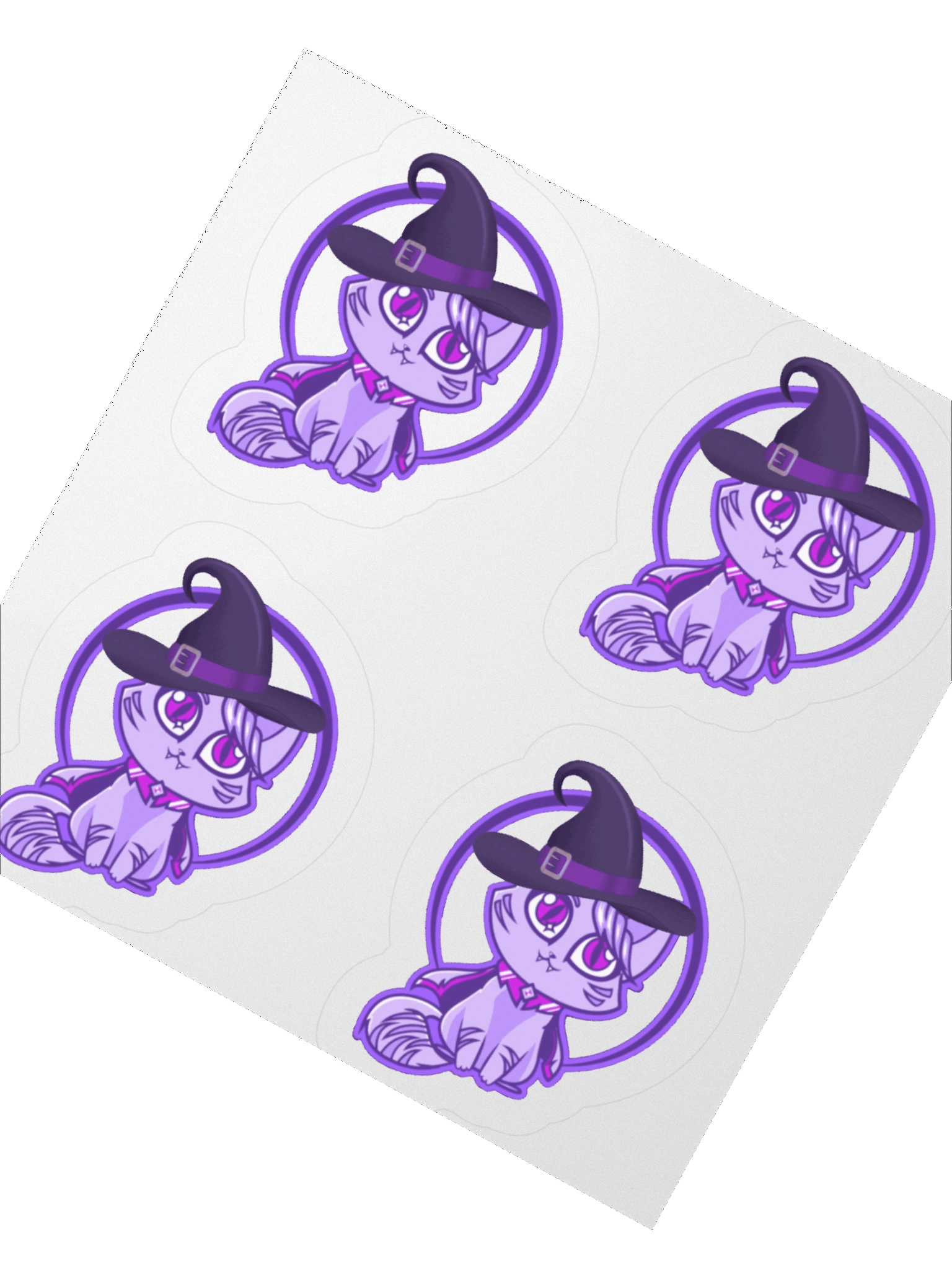 Spooky Witch Cat - Kiss Cut Stickers product image (4)