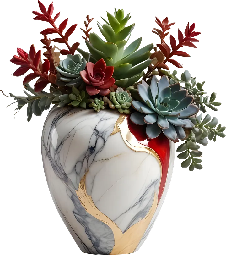 Scarlet Grace Vase – Marble Eternal Shabby Chic PNG product image (1)