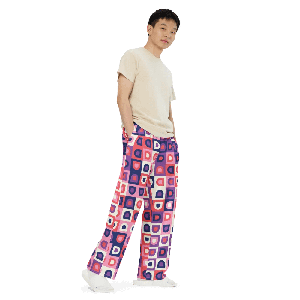 BUIII Retro Geometric: Amethyst Dawn Wide-Leg Pants product image (7)