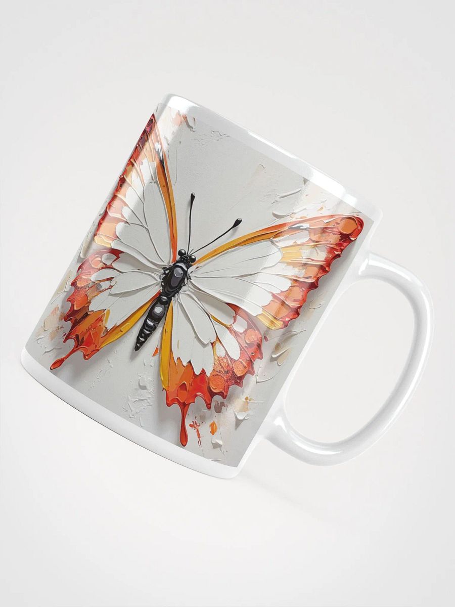 Sunset Soar Butterfly White Glossy Mug product image (4)