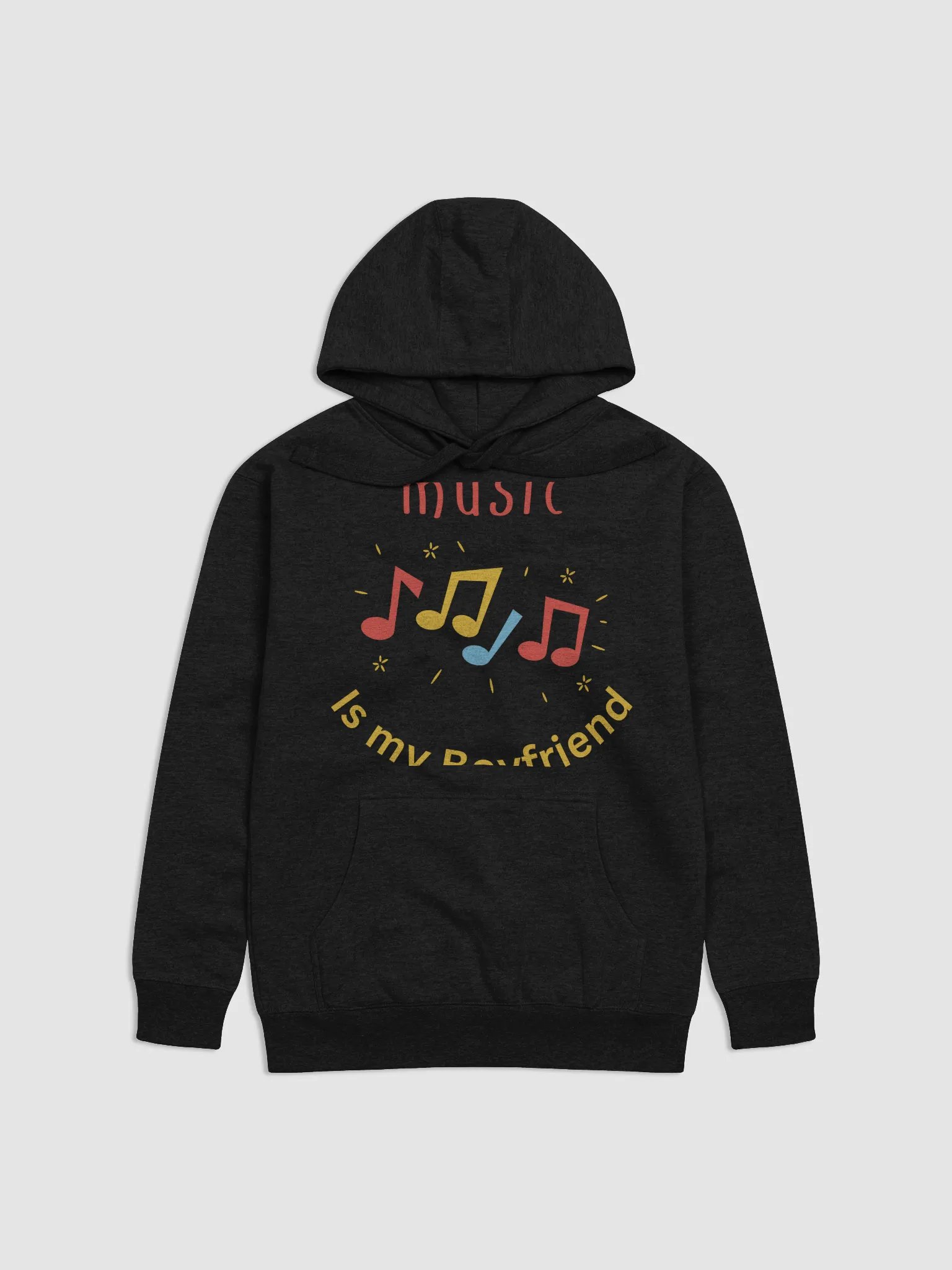 "Music Is My Boyfriend – Retro Mic & Peacock Design for Music Lovers" product image (1)