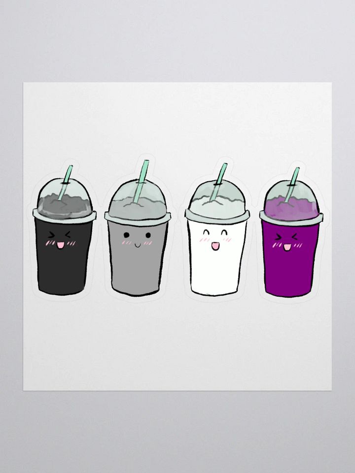 Slushie Buddies: Asexual Flag Stickers product image (1)