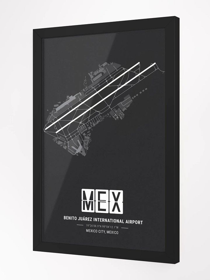 Framed Airport MEX Premium Map On Matt Paper product image (2)