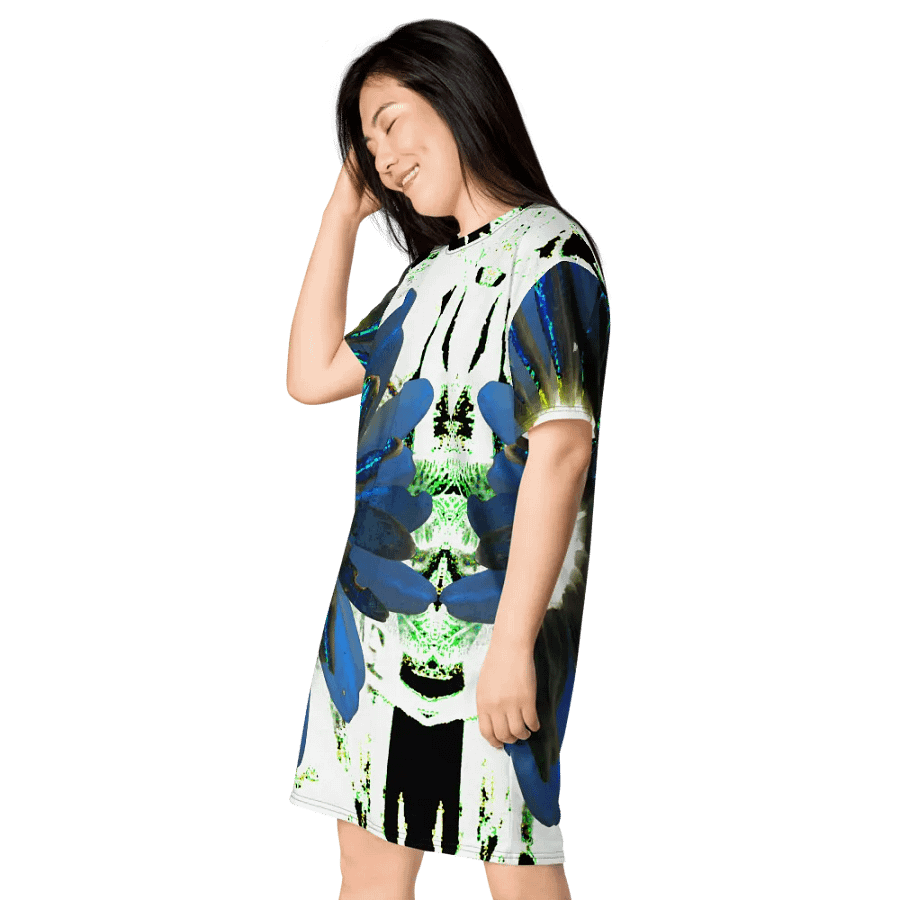 Cool Abstract Daisy Flowers Ladies T Shirt Dress product image (4)