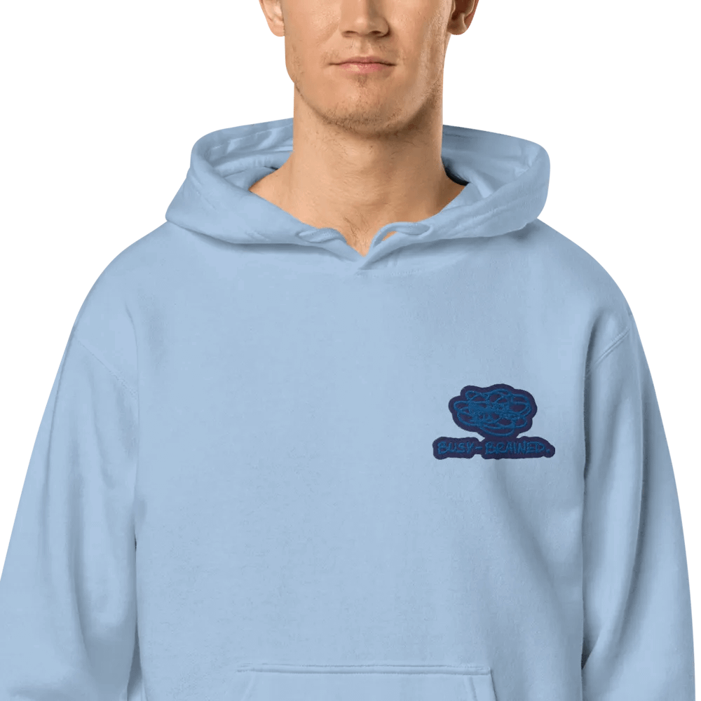 BUSY-BRAINED (L.C. lake design) embroidered pigment hoodie product image (1)