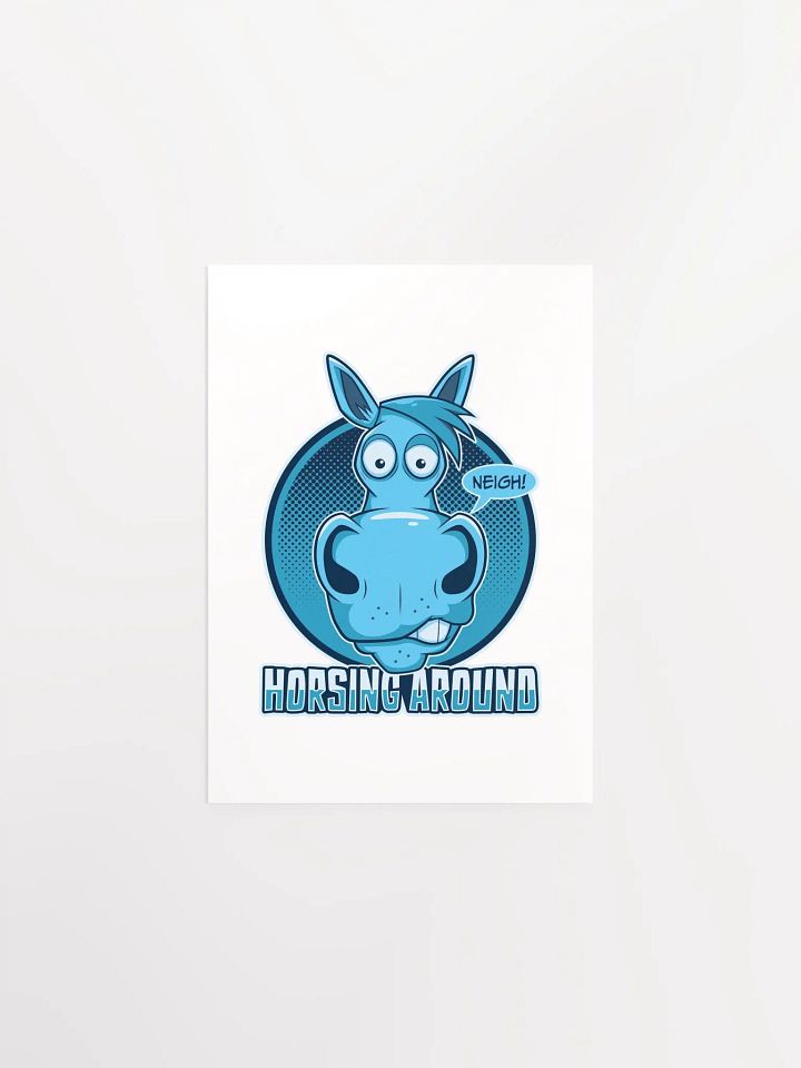 Funny Retro Horse Lover Poster – Horsing Around Print product image (8)