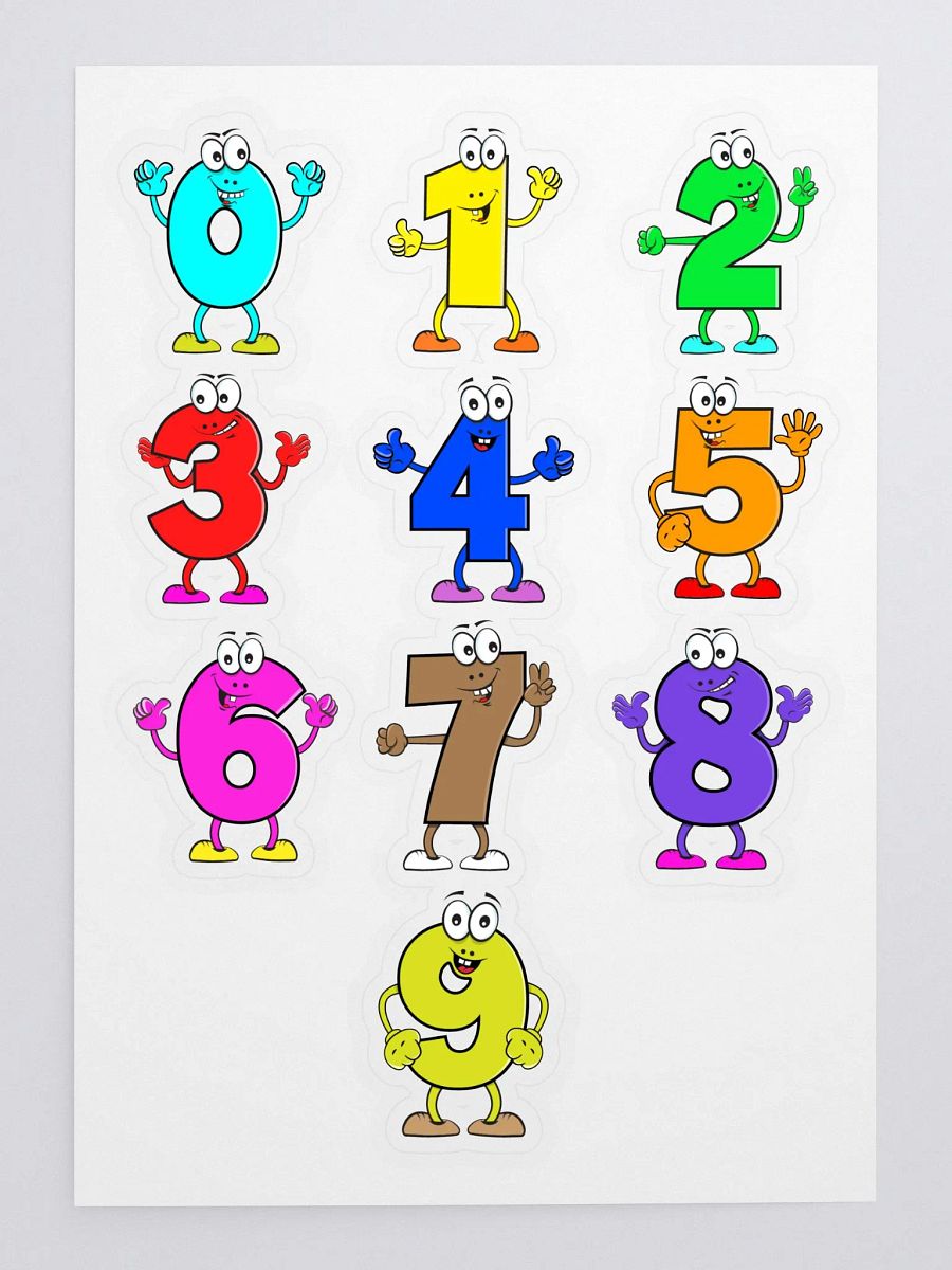 Animated Number Sticker Sheet product image (3)