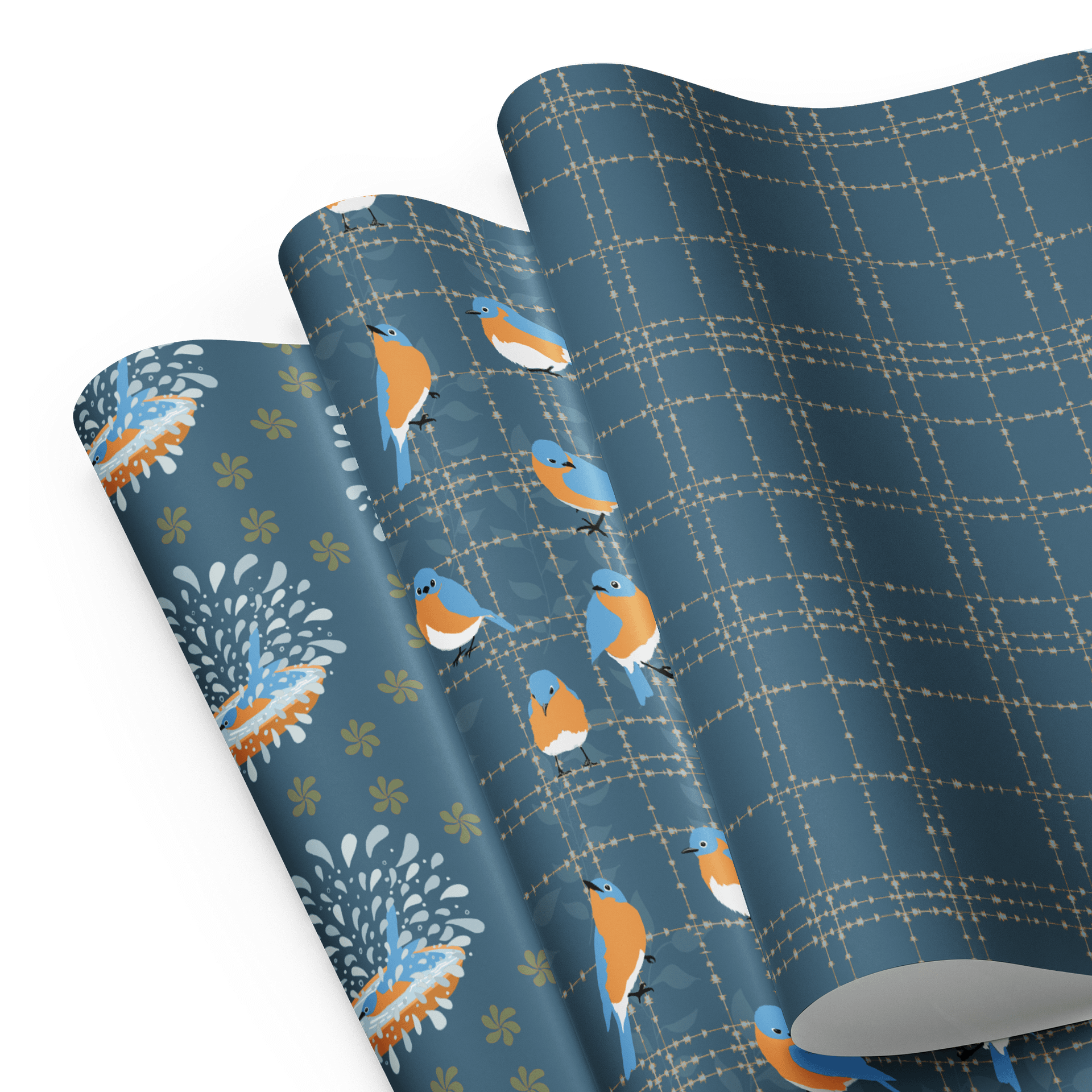 Bluebird Wrapping Paper Set 2 in Blue product image (4)