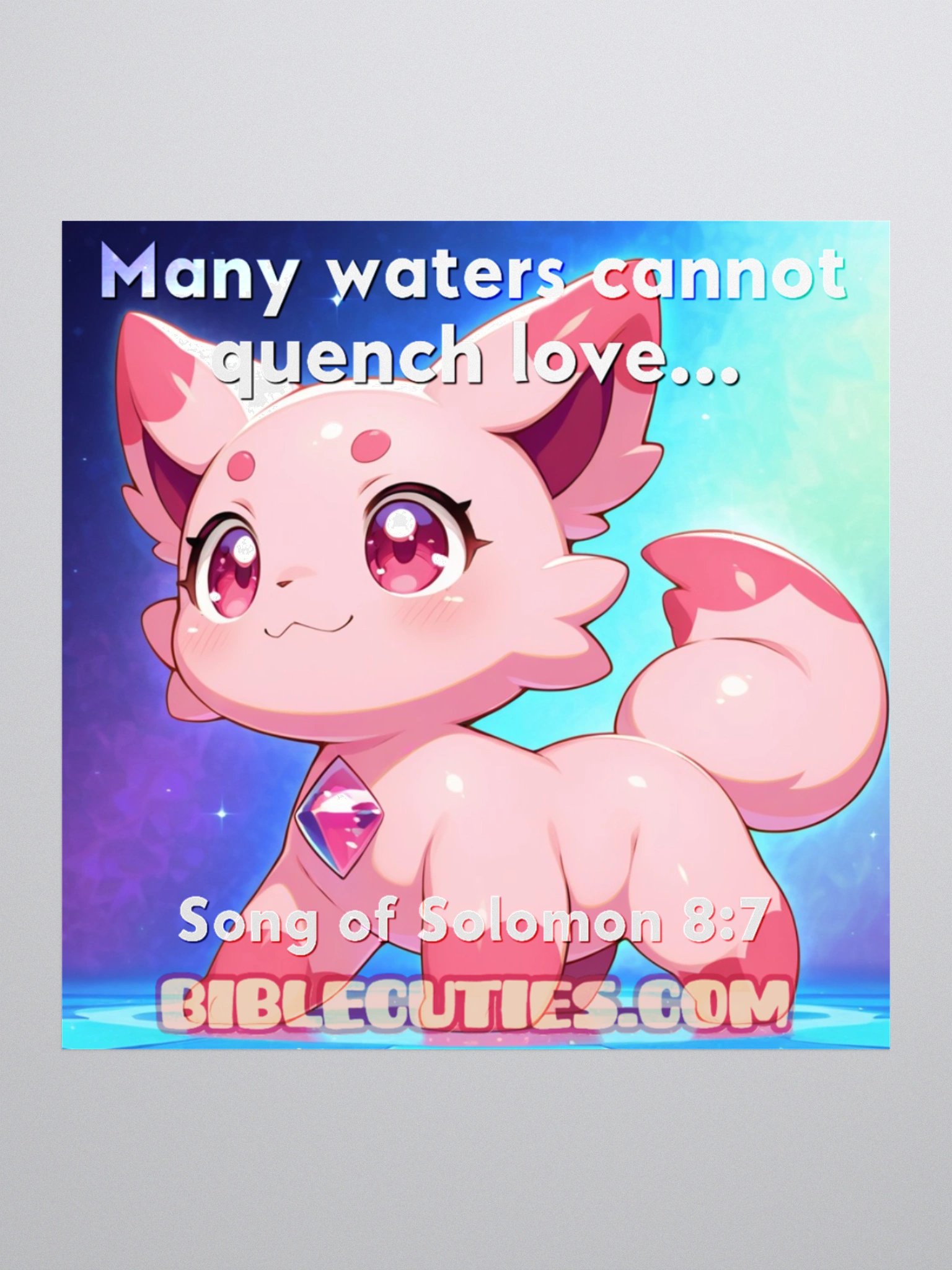 Bible Cuties Naomi - Many waters cannot quench love Sticker product image (2)