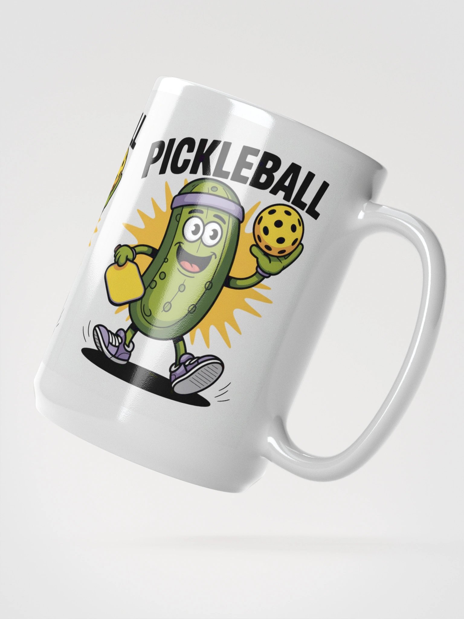 “Morning Dink” Pickleball Mug – Funny Pickle Character Coffee Cup product image (2)