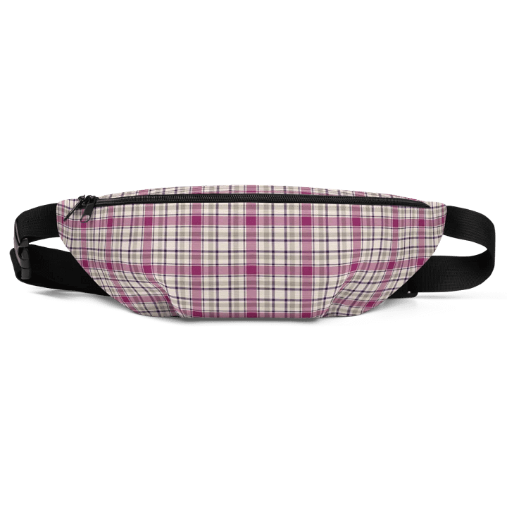Magenta and Gray Plaid Fanny Pack product image (2)