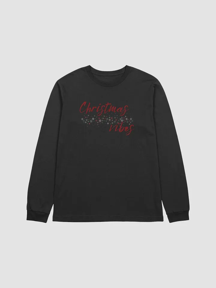 Christmas Vibes Red Floral Long Sleeve Tee product image (1)