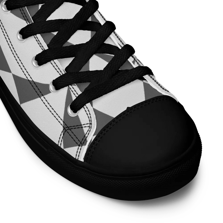 BBG Grey/White Pattern High Tops - Black Soles product image (9)