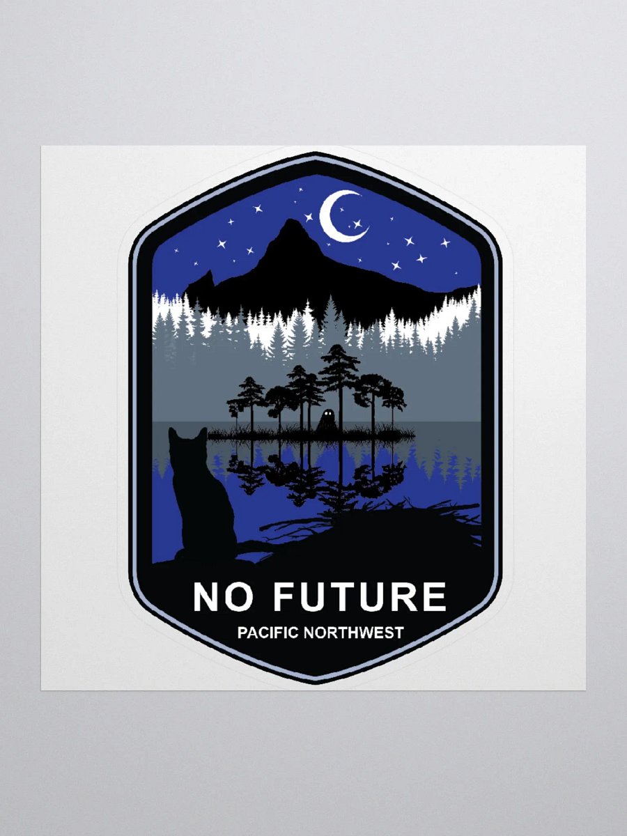 Cat under the Moon Sticker product image (1)