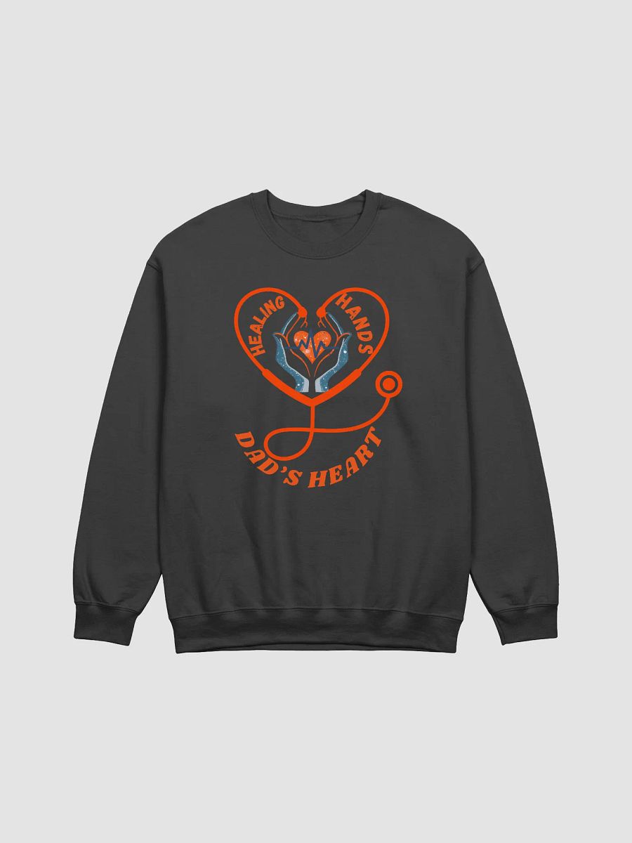 stethoscope, Healing Hands Dad's Heart Sweatshirt product image (8)