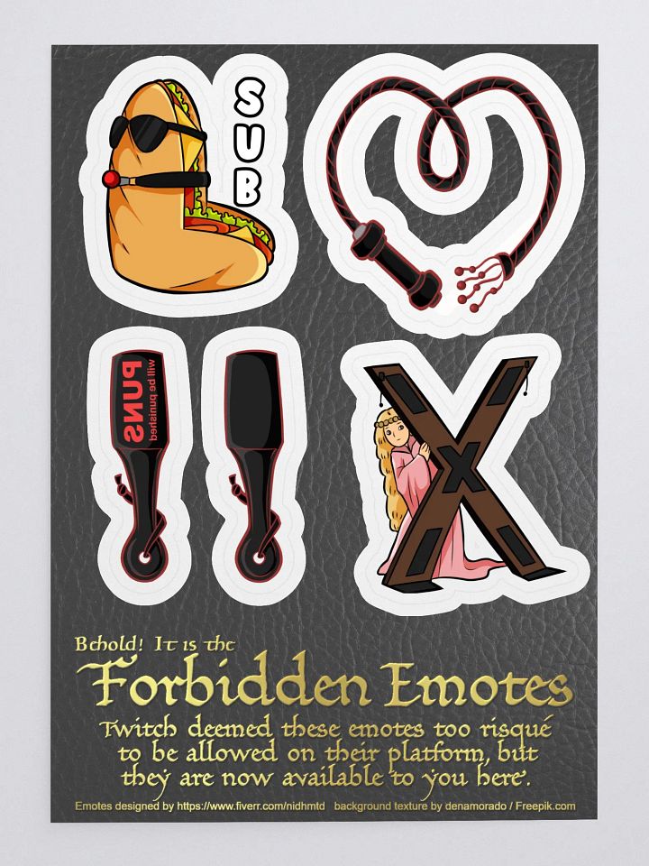 Forbidden Emotes sticker set 🇦🇺 🇨🇦 🇪🇺 🇺🇸 product image (1)