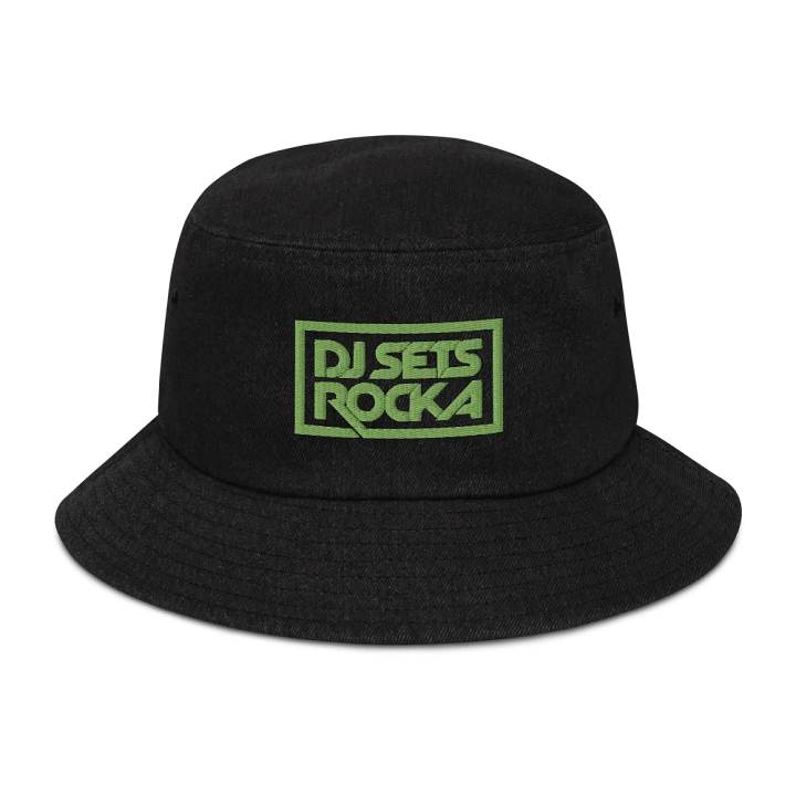 DJSETSROCKA Bucket Hat Green Logo product image (1)