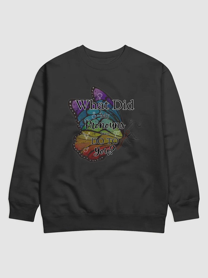 Rainbow Butterfly Pronoun Sweatshirt product image (1)
