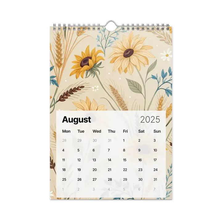 SEAMLESS FLORAL PATTERN WALL CALENDAR 2025 product image (2)