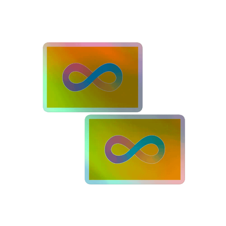 Autism Pride Flag holographic stickers product image (2)