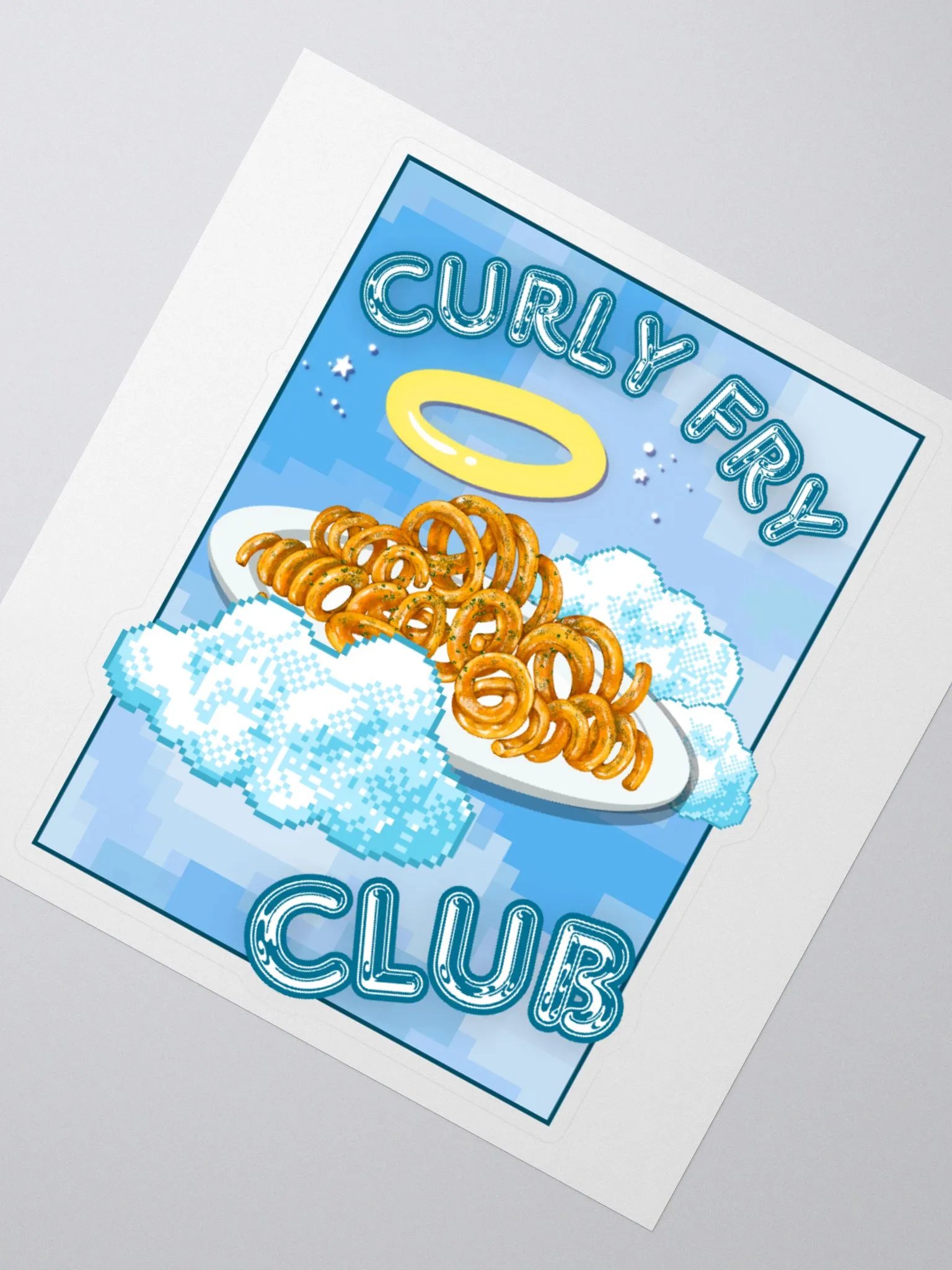 CURLY FRY CLUB kiss-cut sticker product image (2)