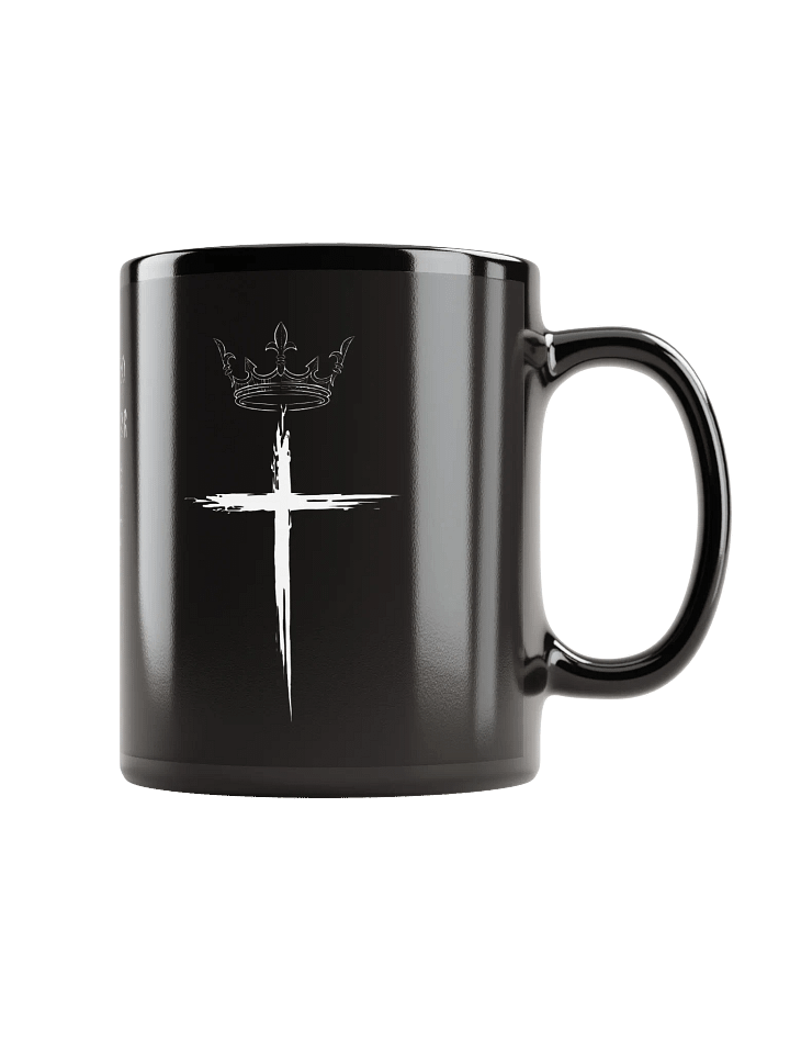 Cross And Crown Black Glossy Mug product image (1)