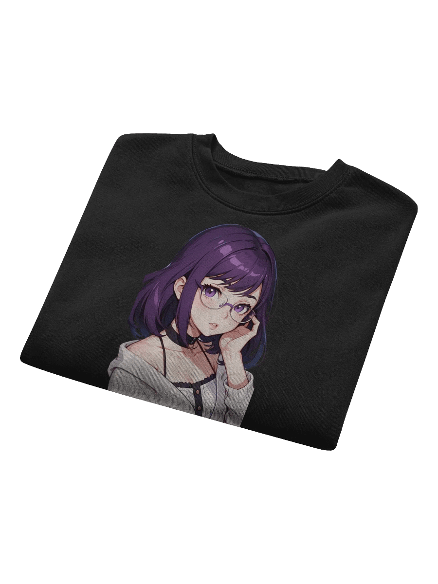 (Purple WAIFU) K Crop Sweatshirt product image (8)