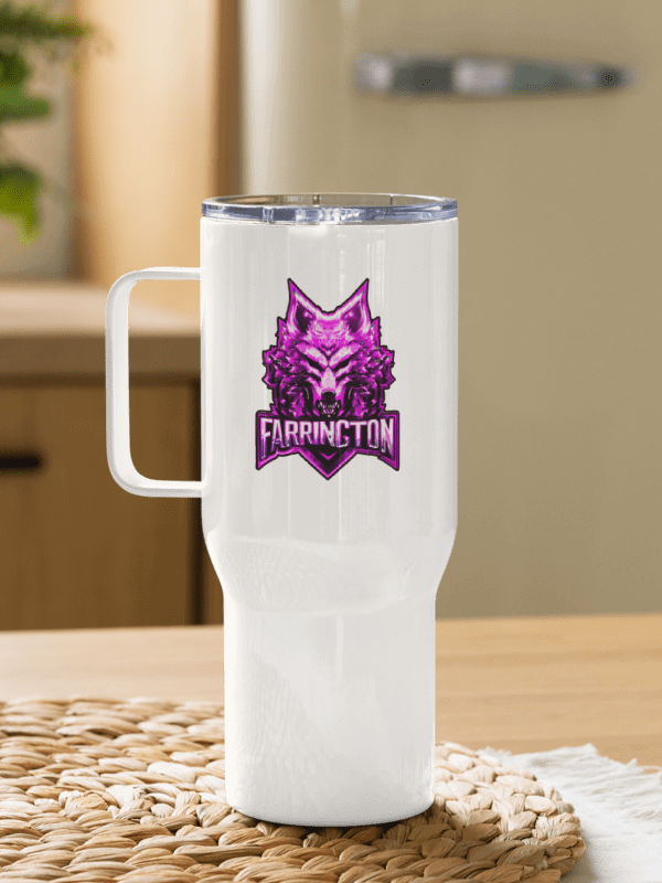 Pinky/Purple Wolf Emblem Travel Mug product image (1)