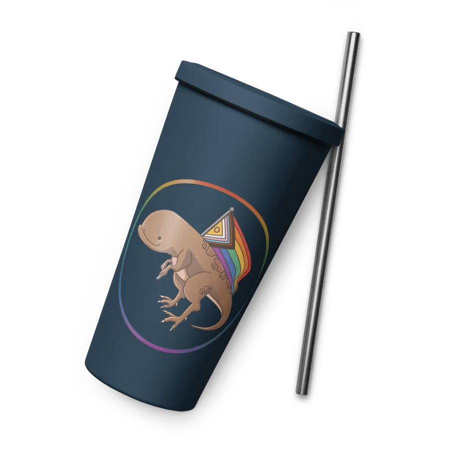 Pride Friend Tumbler w/Straw (Blue) product image (6)