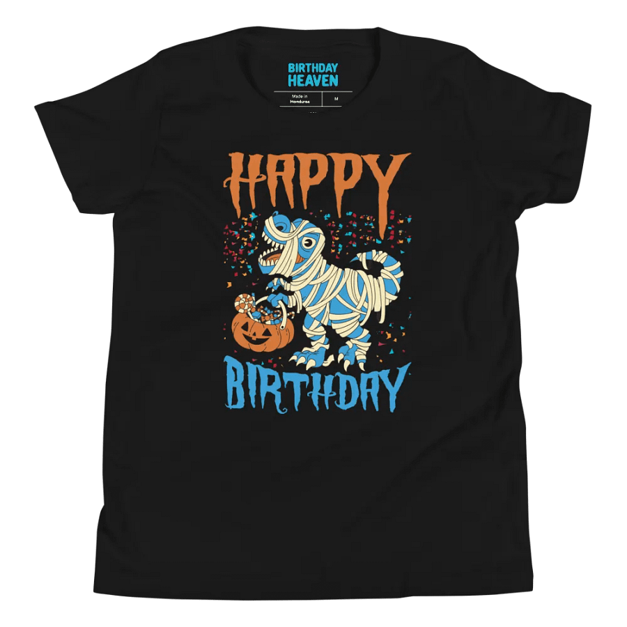 Happy Birthday (Dinosaur Mummy Halloween) T-Shirt For Kids product image (12)