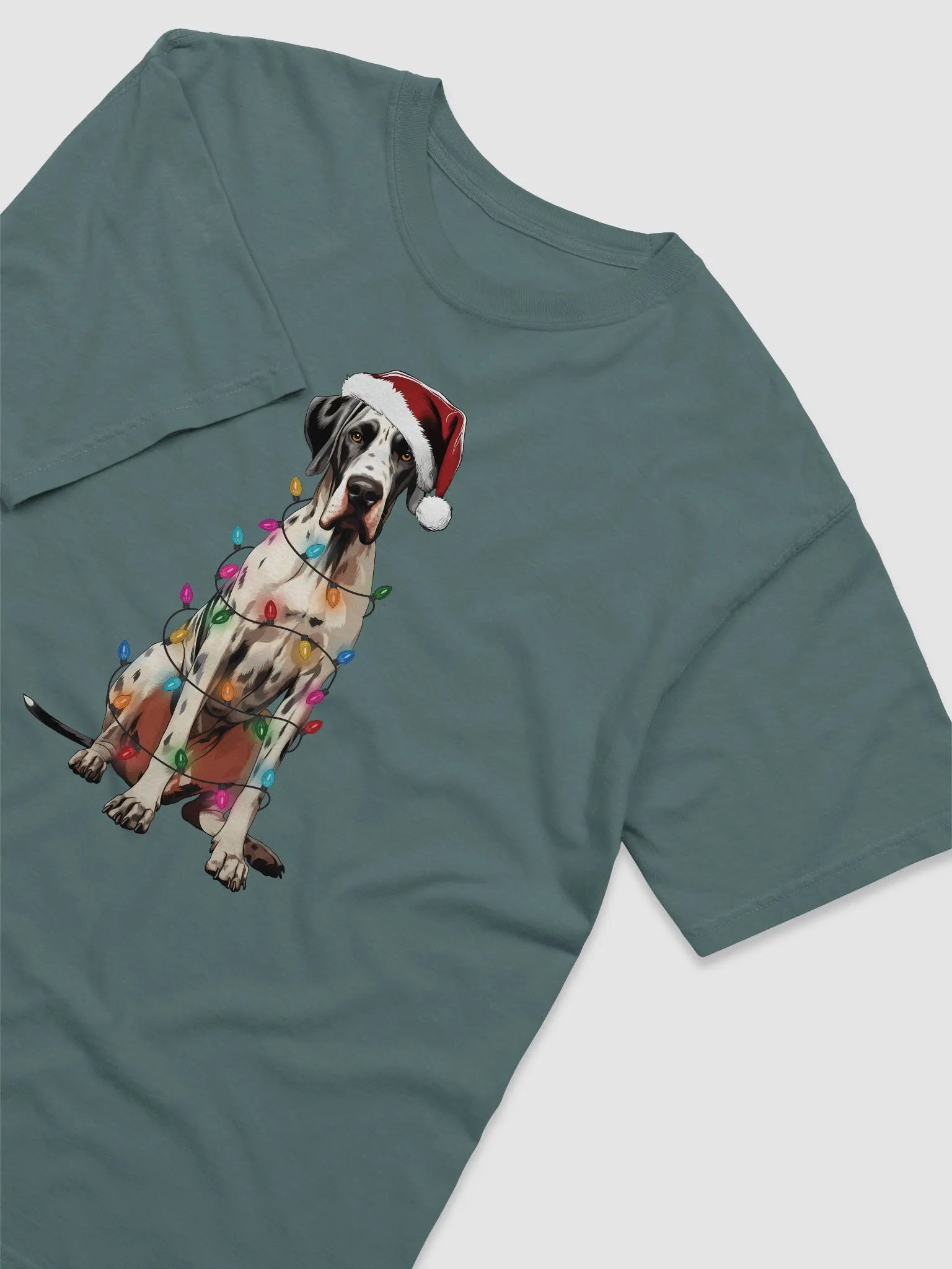Funny Great Dane(Harlequin) Christmas T-Shirt for Great Dane Paw-rents product image (6)