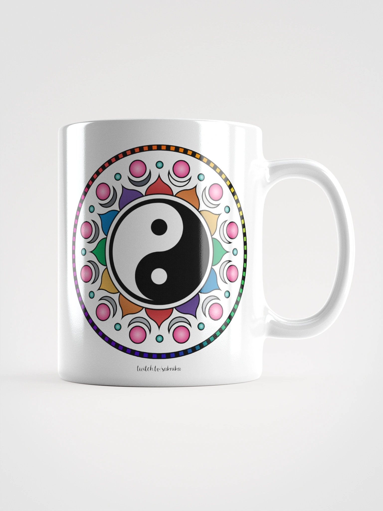 Yin Yang Mandala Mug - White product image (2)