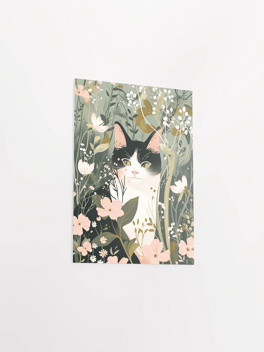 Whimsical Floral Cat Poster product image (6)
