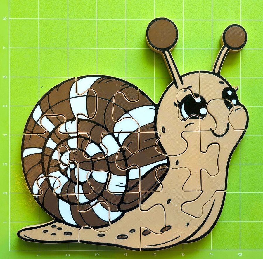Snail 3D Printed Jigsaw Puzzle – A Slow & Steady Puzzle for Kids! product image (4)