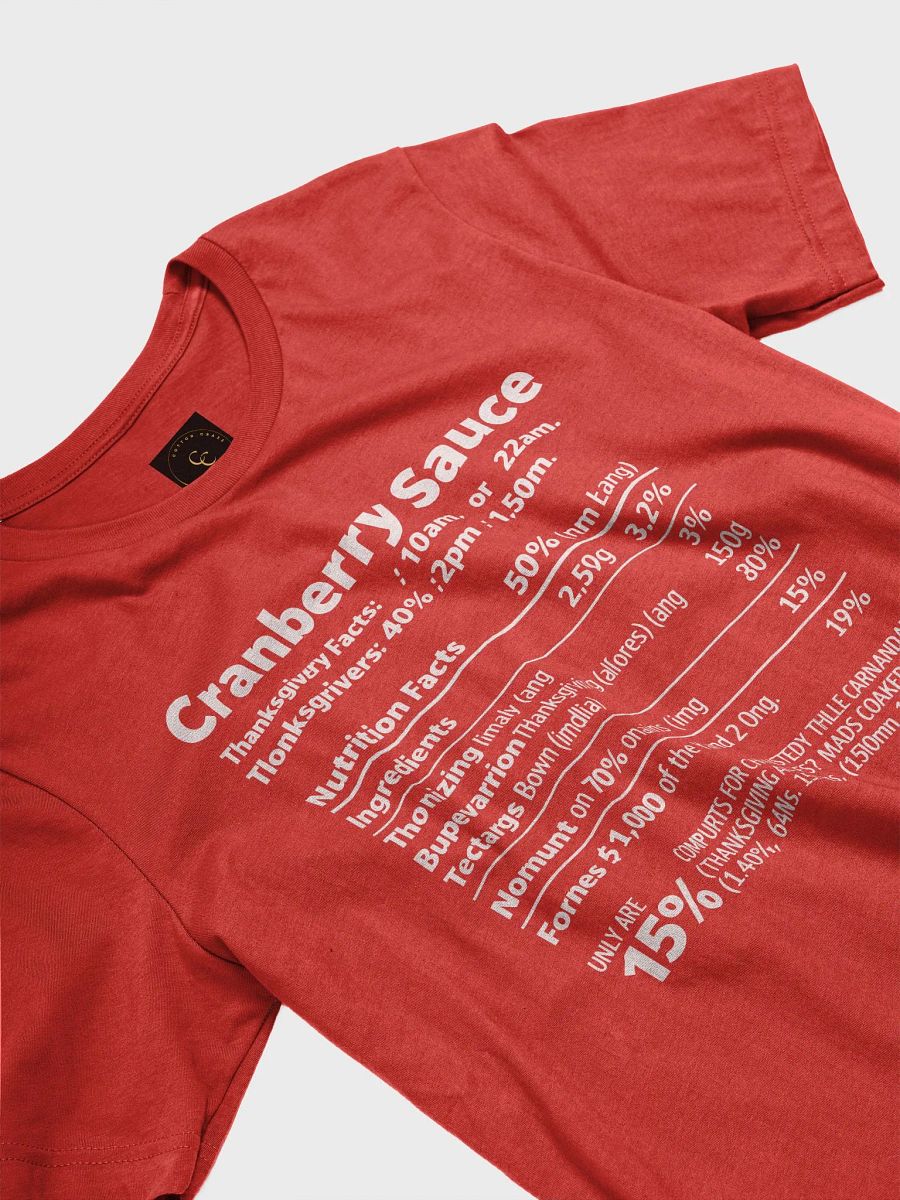Cranberry Sauce Nutrition Facts T-Shirt product image (14)