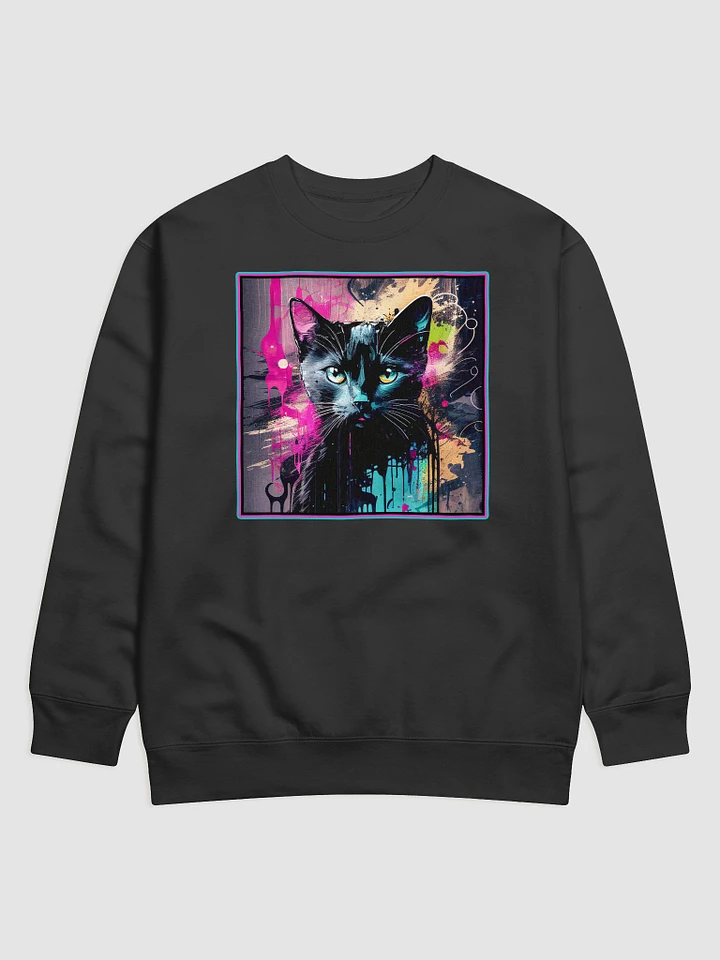 Graffiti Inspired Black Cat Sweatshirt product image (4)