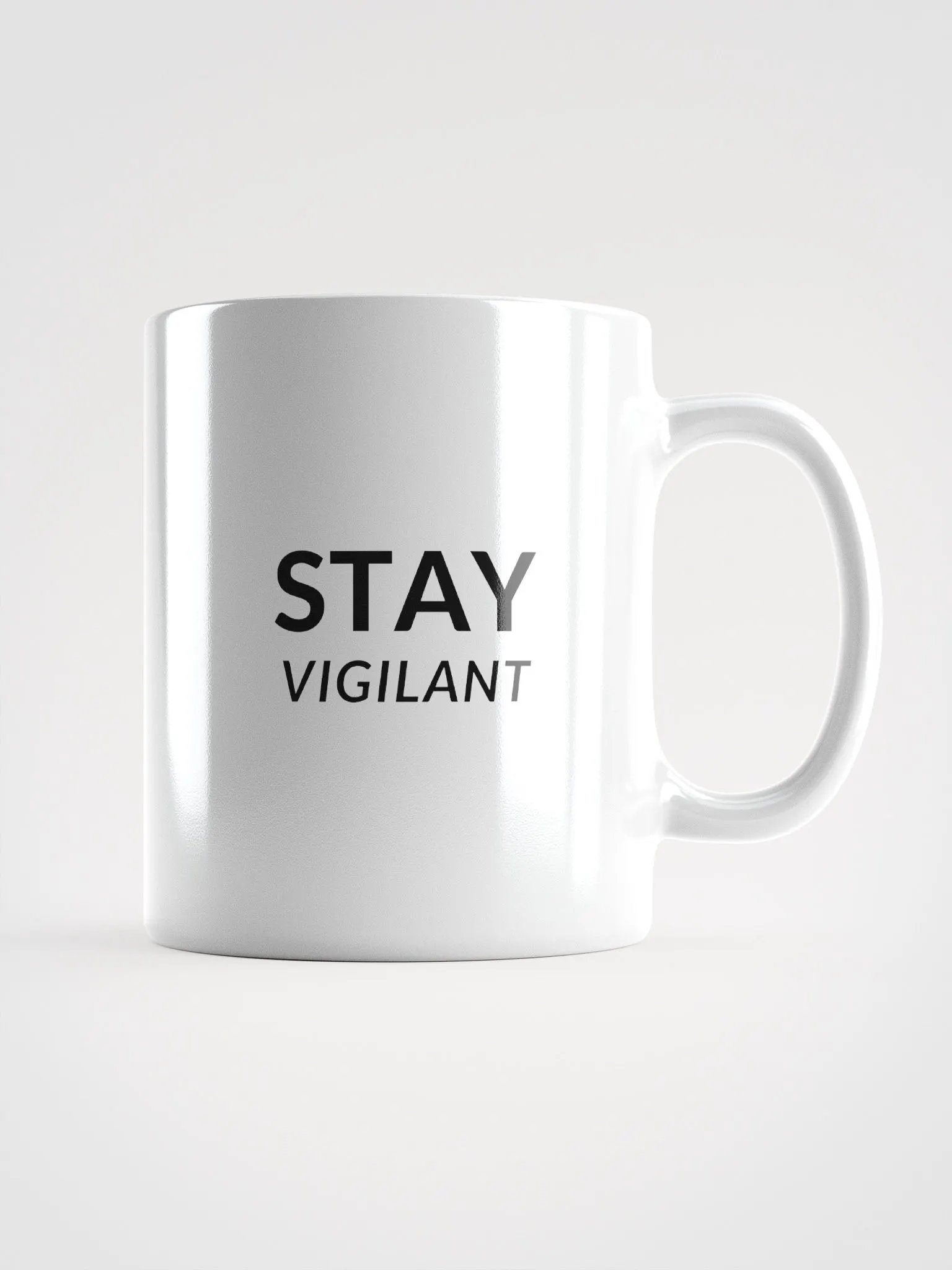 Stay Vigilant! Glossy Noir Coffee Mug product image (1)