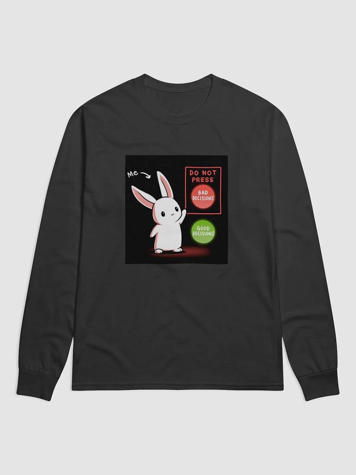 Choosing Bad Decision Cartoon Bunny Long Sleeve Shirt product image (2)