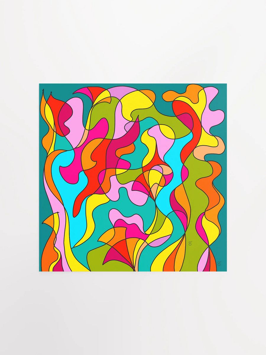 Vibrant Interlocking Shapes Poster - Abstract Square No. 6 product image (1)