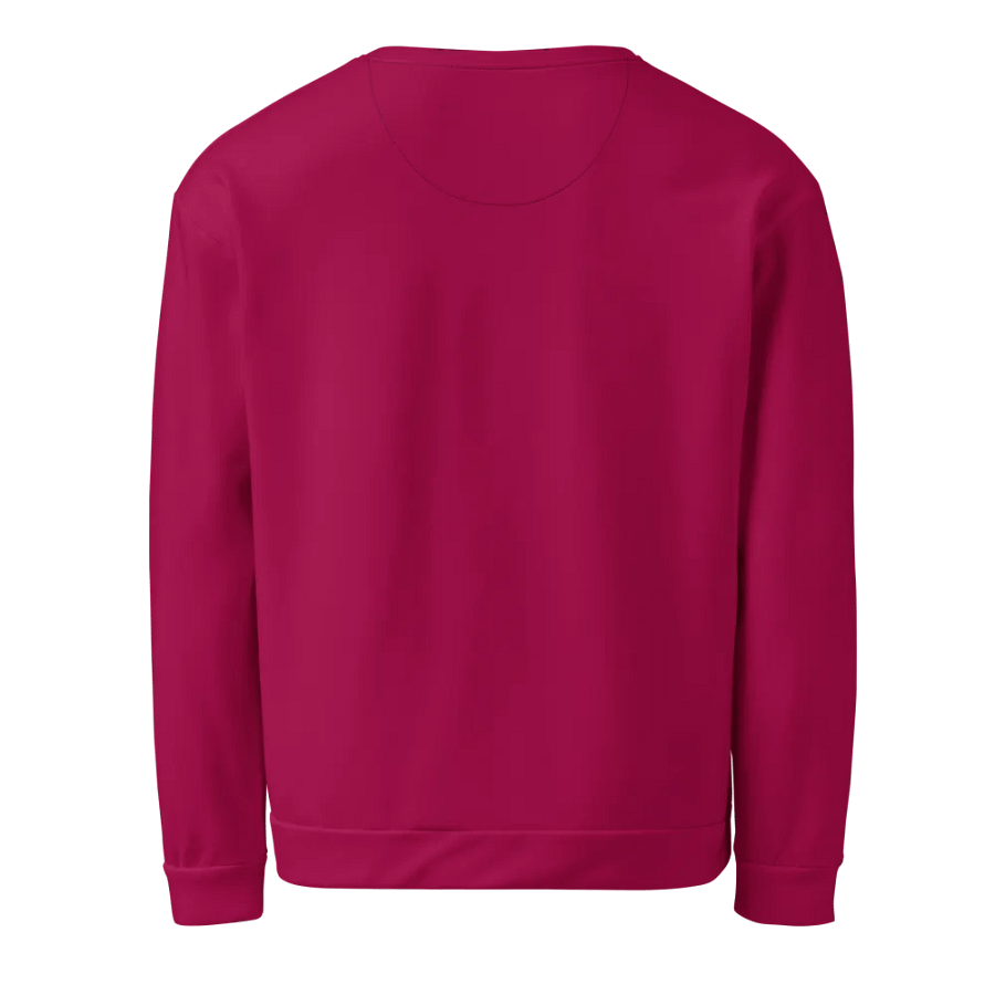 Plain Dark Red Light Summer Unisex Recycled Polyester Heavyweight Premium Sweatshirt by Treasure Pie product image (2)