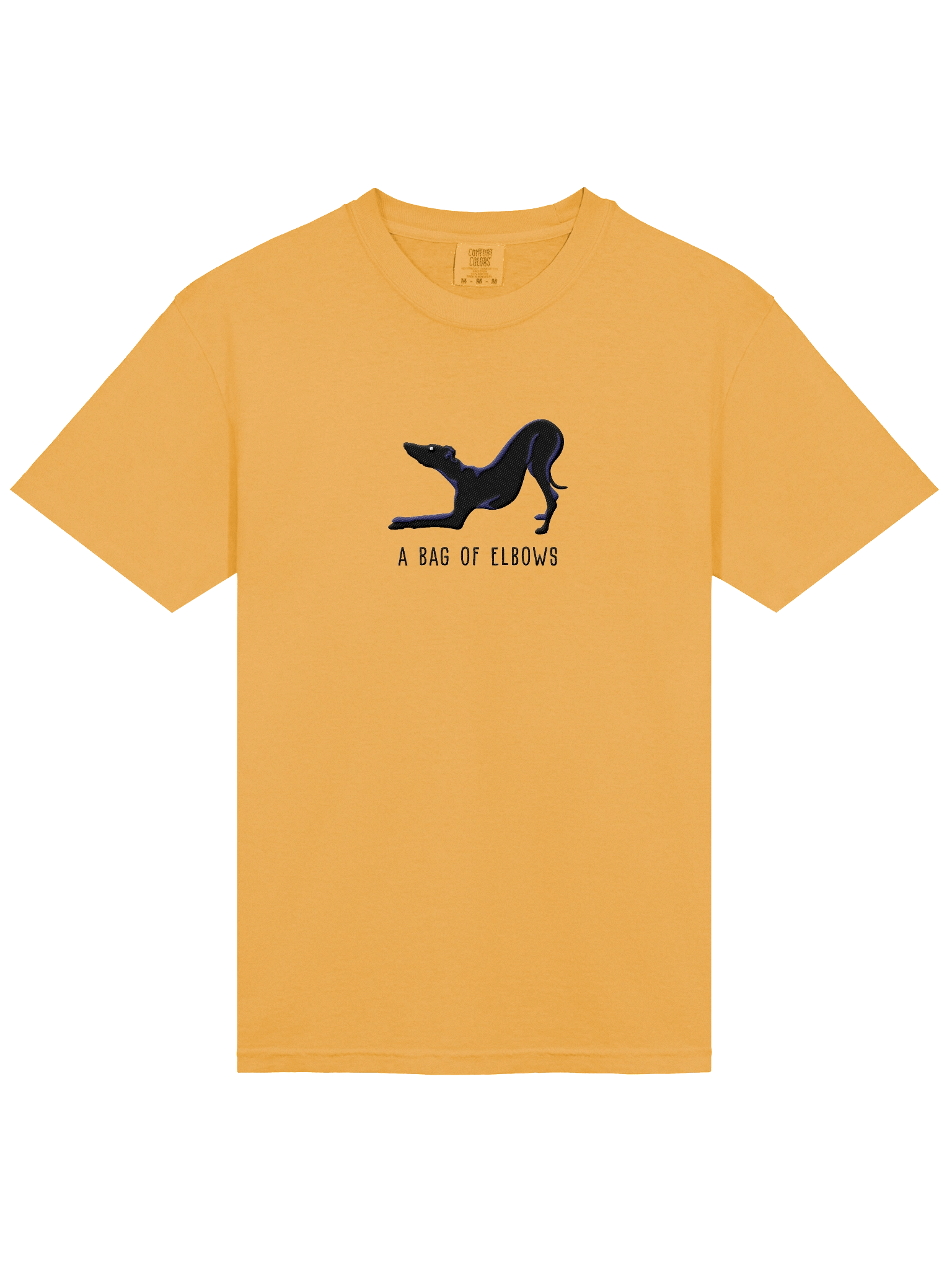 A Bag of Elbows T-Shirt(Embroidered) of an Italian Greyhound(Black) product image (23)