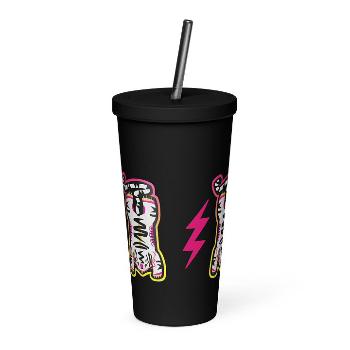 Pink and Yellow Tiger - Tumbler in Black product image (2)