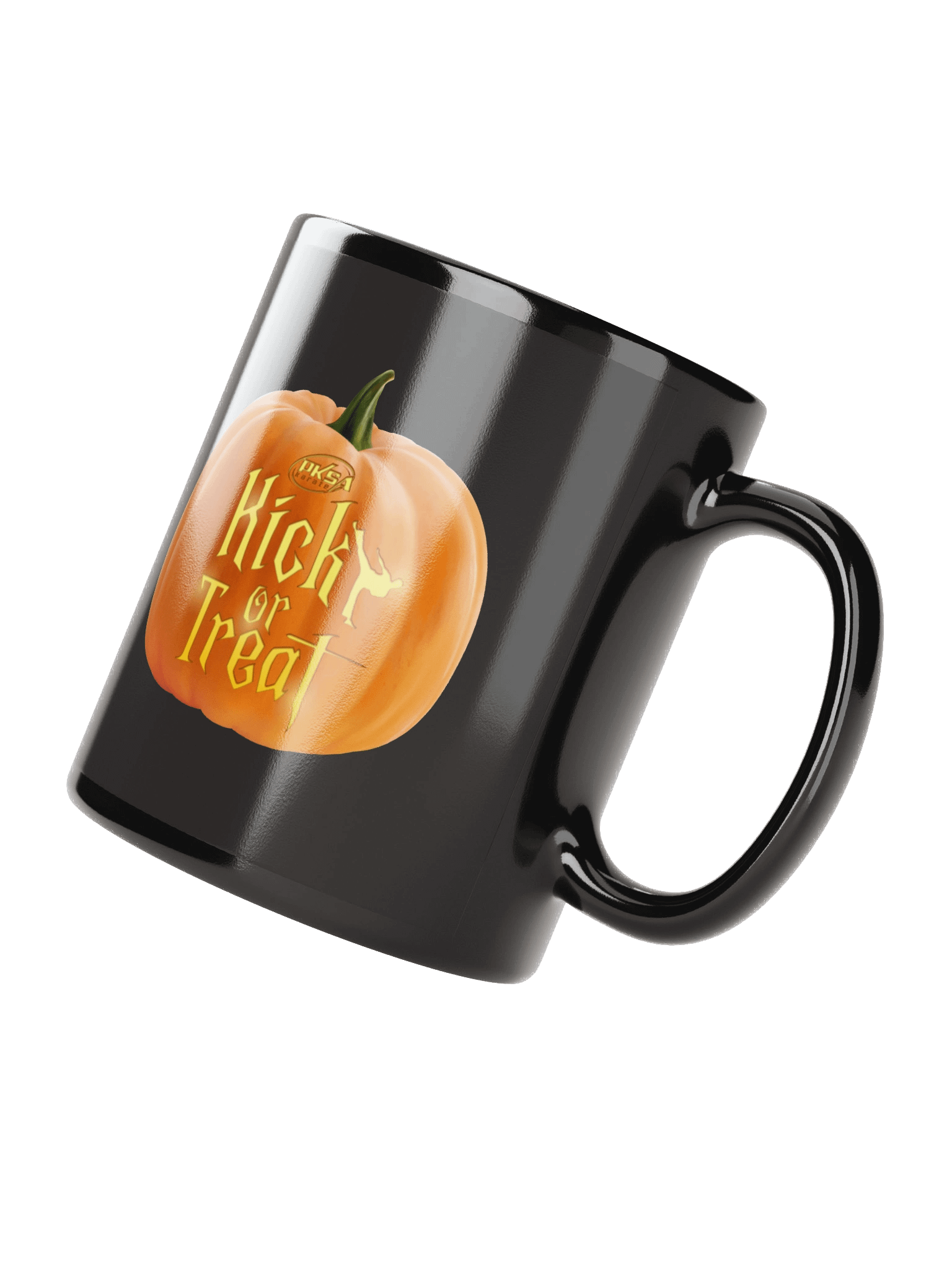 🎃🥤 Kick or Treat! Black Coffee Mug product image (2)