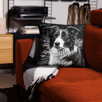 Border Collie Throw Pillow product image (2)