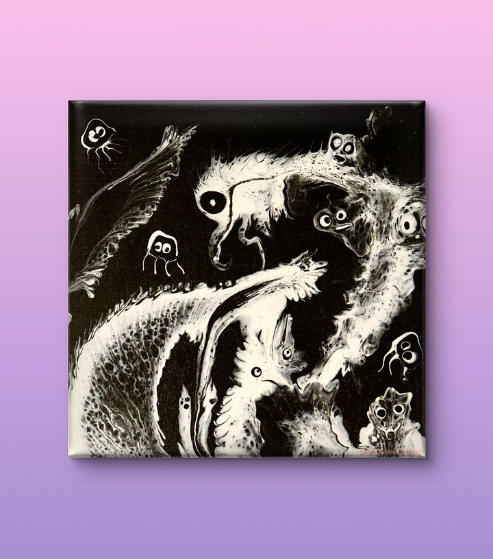Shrimp Of The Night | Original Canvas Painting product image (1)