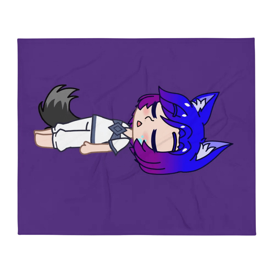 SLEEPY HUSKY Throw Blanket product image (1)