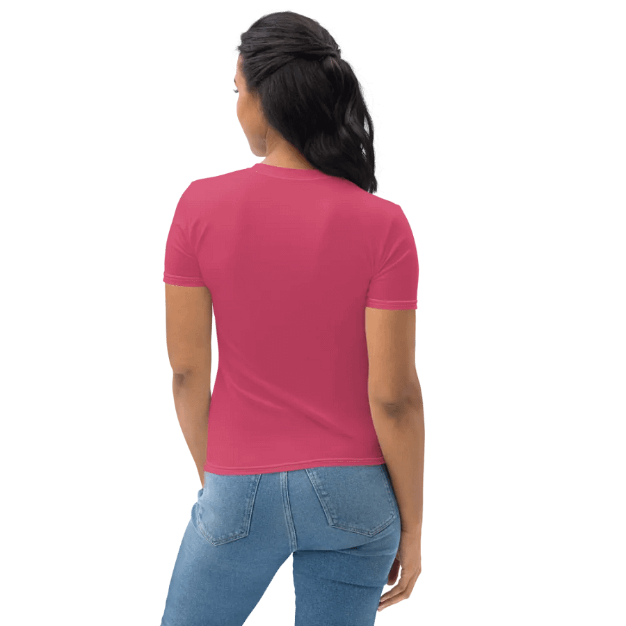 Plain Ruby Red True Summer Women's Crewneck Polyester Heavyweight Premium T-Shirt by Treasure Pie product image (8)
