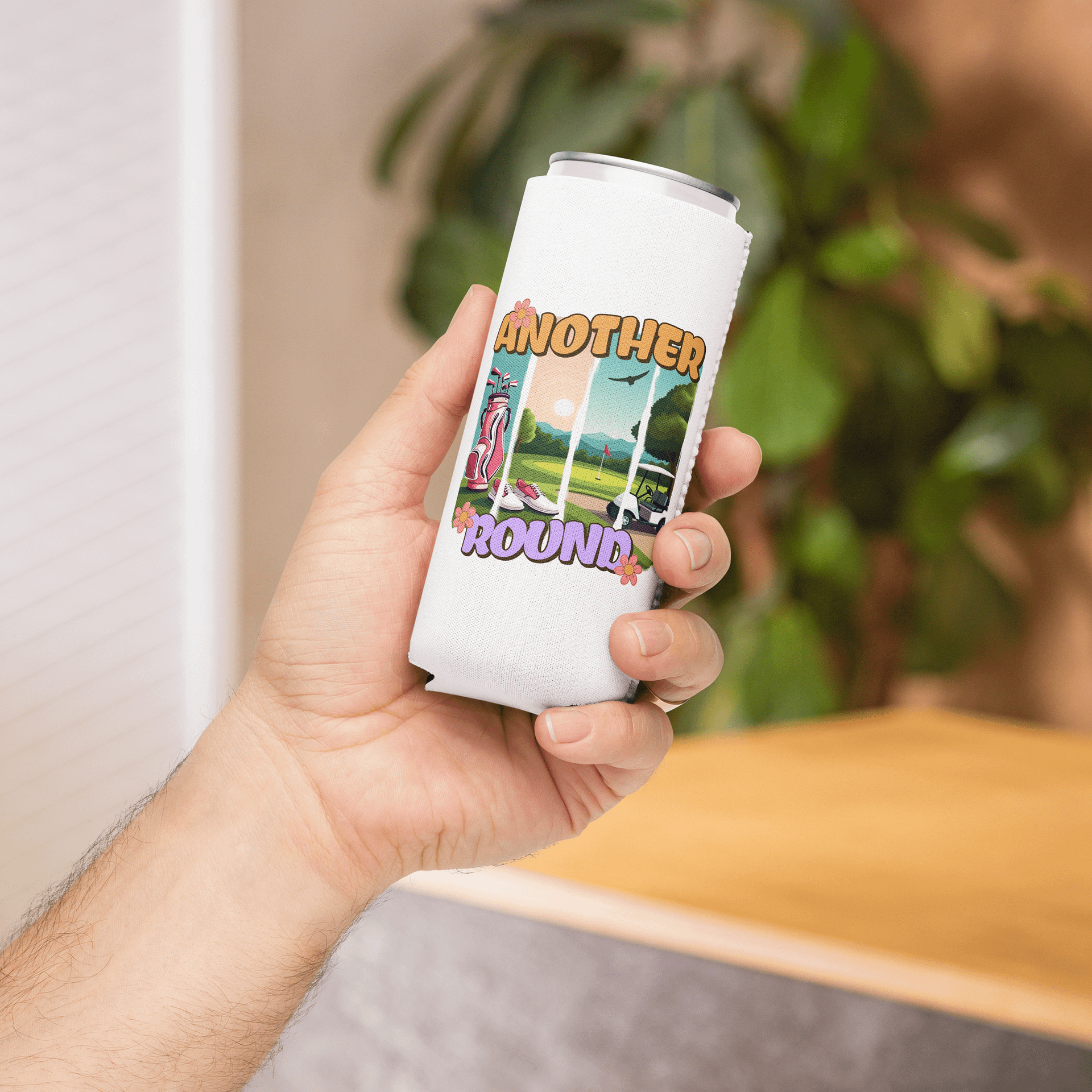 Another Round Golfing Floral Paradise Can Cooler product image (4)