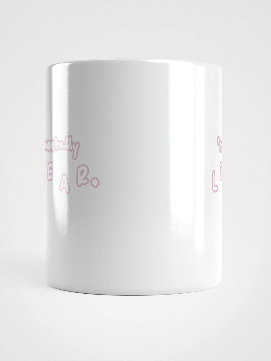 *not* mentally linear (lined design, #E1B9CE) glossy white mug product image (9)